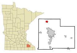 Olmsted County Minnesota Incorporated and Unincorporated areas Oronoco Highlighted